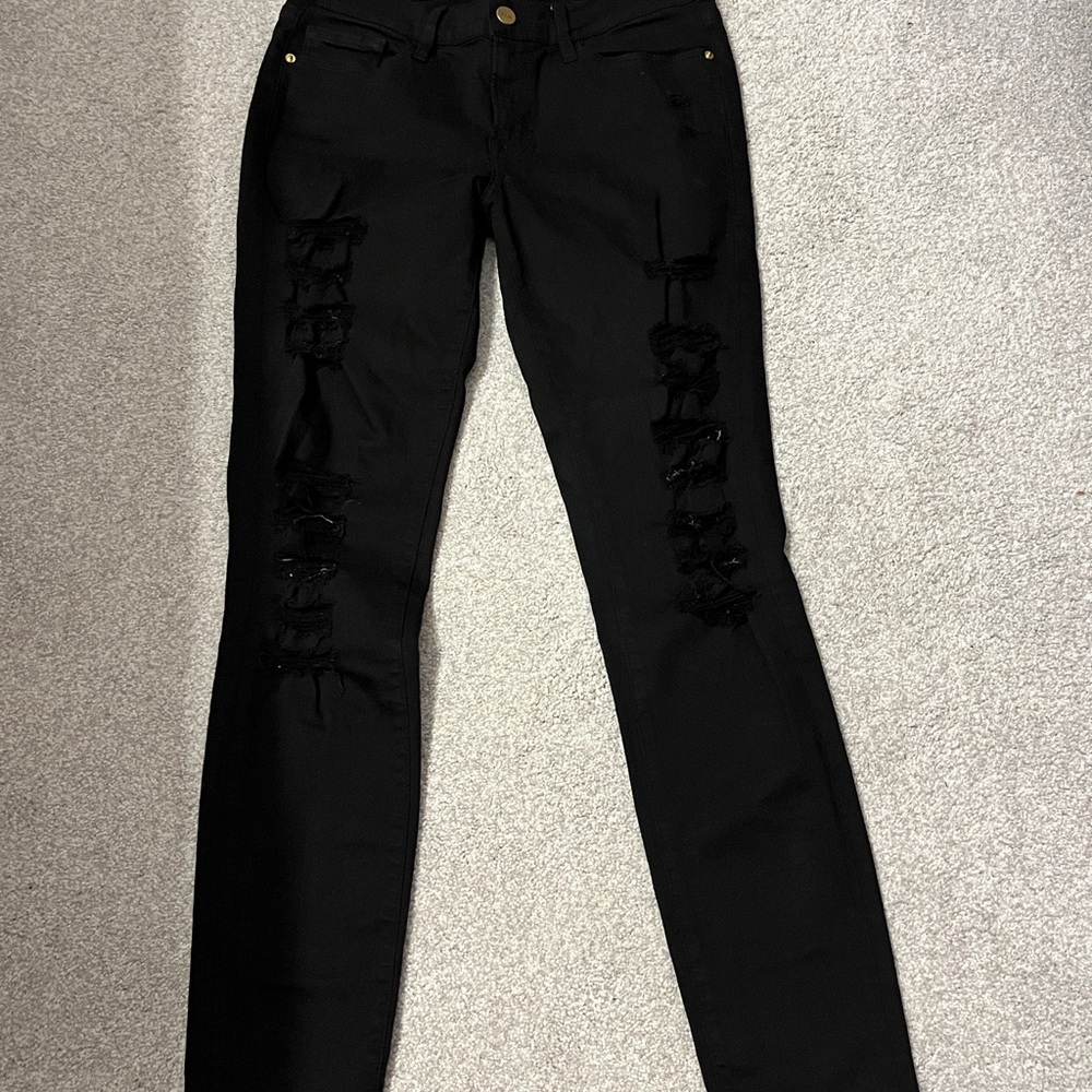 Black Distressed Jeans